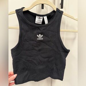 Adidas crop ribbed tank